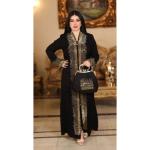 Gold Shine Cherry Party Burkha with Bag