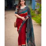 Batik Design Soft Silk Saree