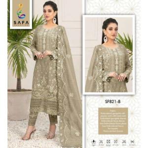 SAFA Sequence Kameez Suit - Grey