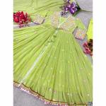 Sequence Georgette Gown Set - Light Green