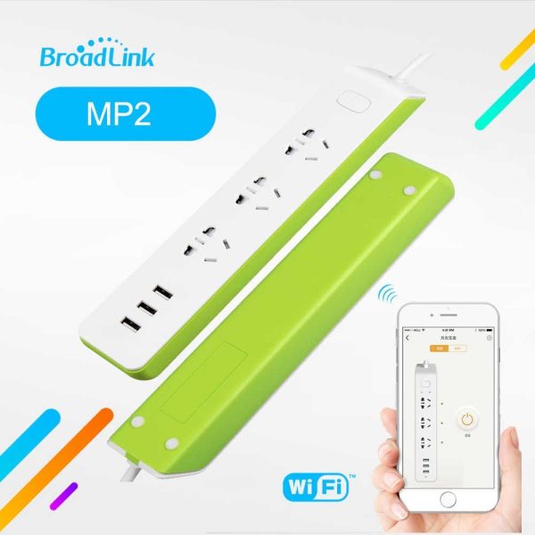 Broadlink MP2 WiFi Enabled Smart Power Strip With 3 USB Charging Port